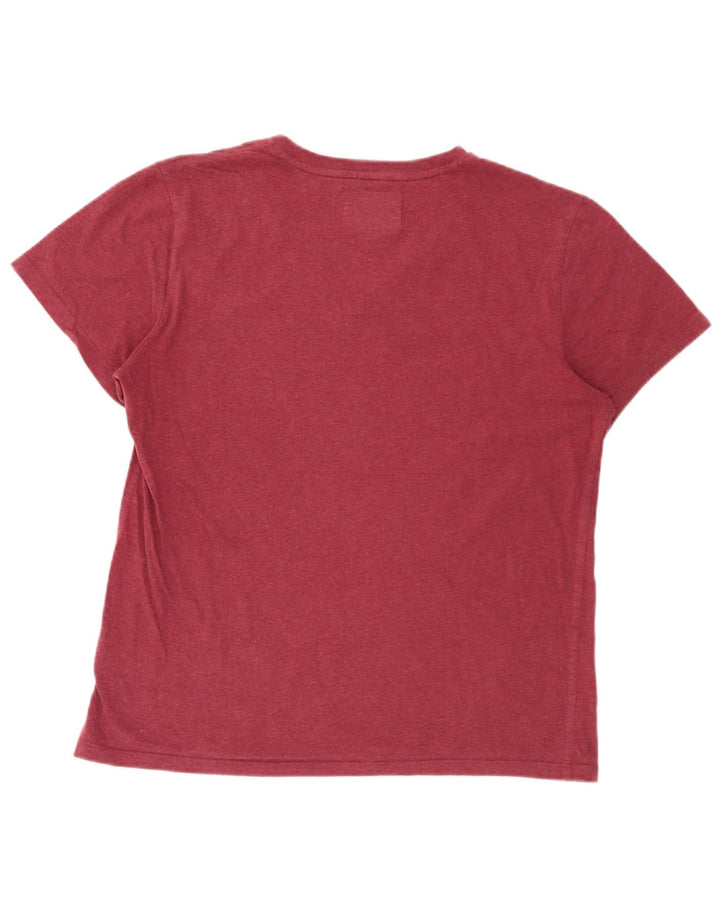 T-shirt da uomo Superdry Top Large in cotone bordeaux
