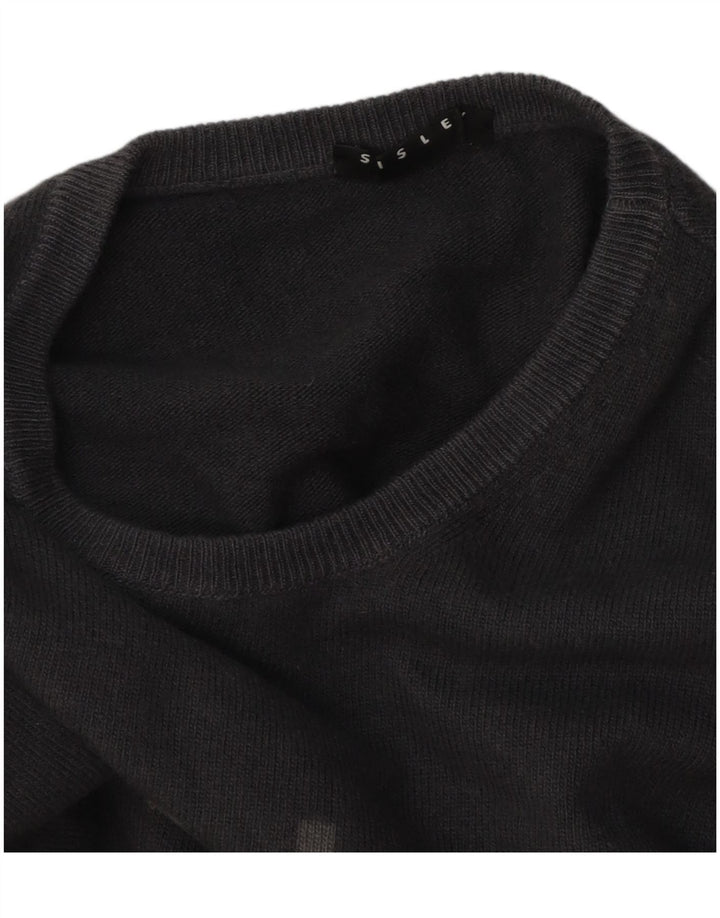 Maglione maglione girocollo con grafica da uomo Sisley grigio medio