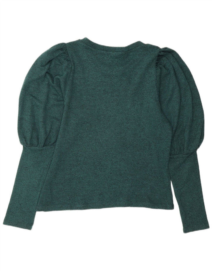 Top Zara da donna a maniche lunghe UK 16 grande verde