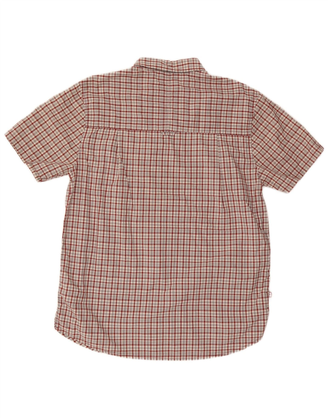Camicia da uomo a maniche corte Mountain Warehouse in cotone a quadri rossi grandi