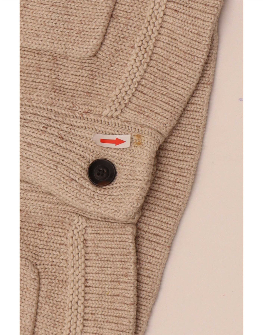 Maglione cardigan da uomo Lee in cotone screziato beige medio