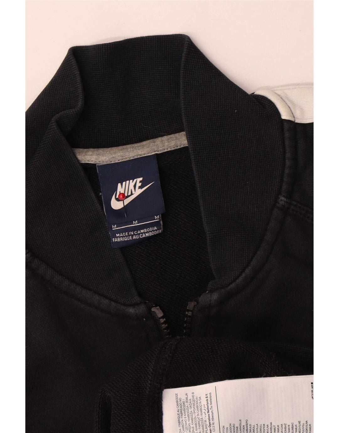 Giacca da ginnastica da uomo Nike, giacca in cotone color block medio nero