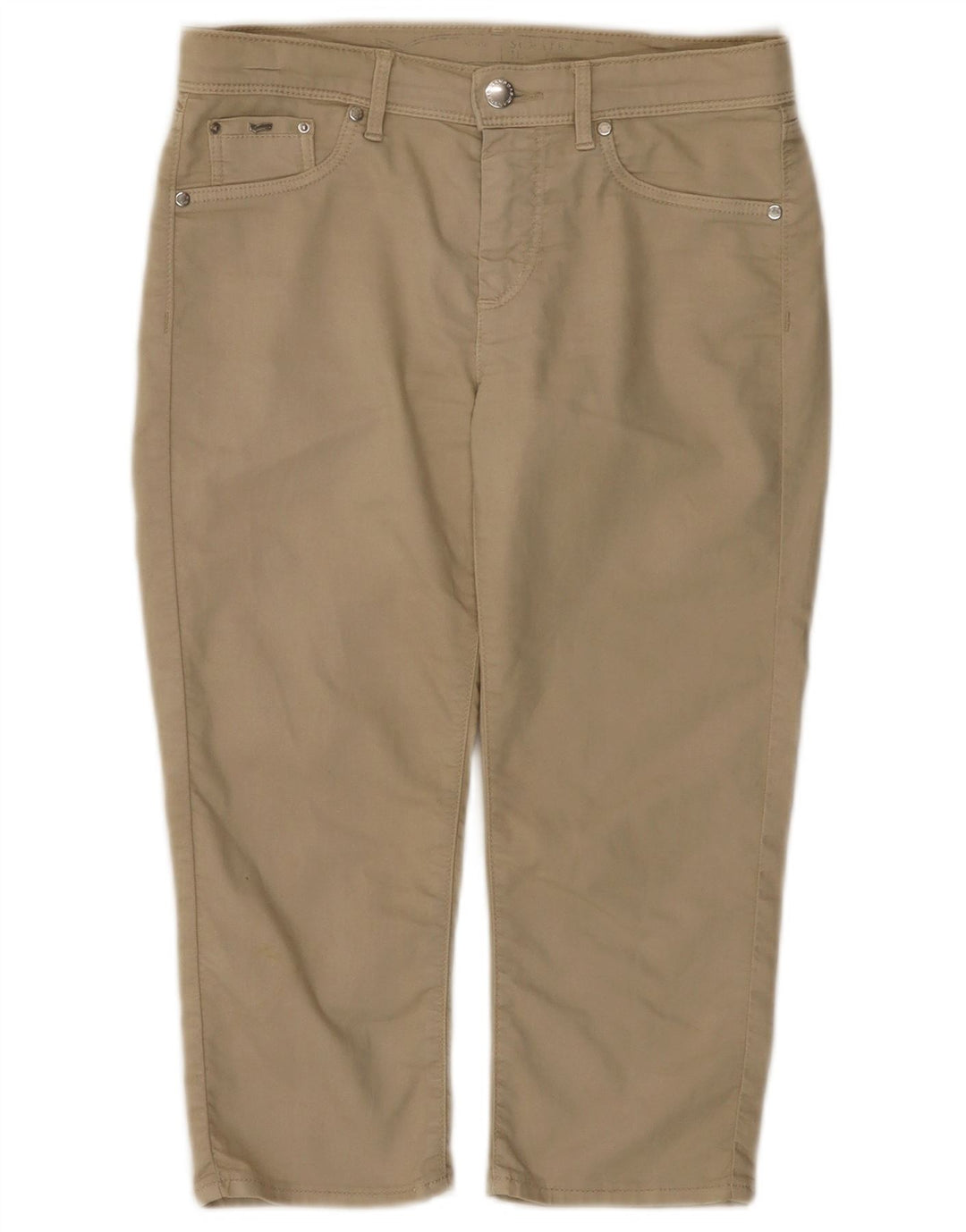 Pantaloni Capri Donna Gas W27 L18 Cotone Beige