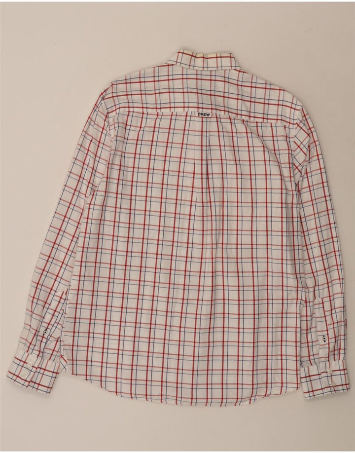 CREW CLOTHING Camicia da uomo dalla vestibilità classica, in cotone a quadri bianchi grandi