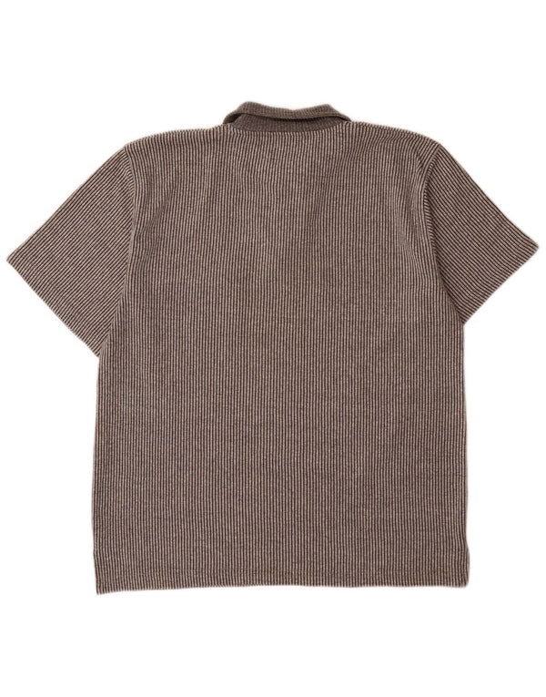 Polo da uomo Joop in cotone gessato grigio medio