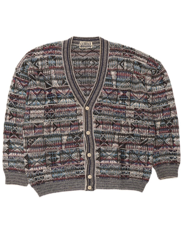 Maglione cardigan da uomo College By Marcazzani IT 54 XL multicolore retrò