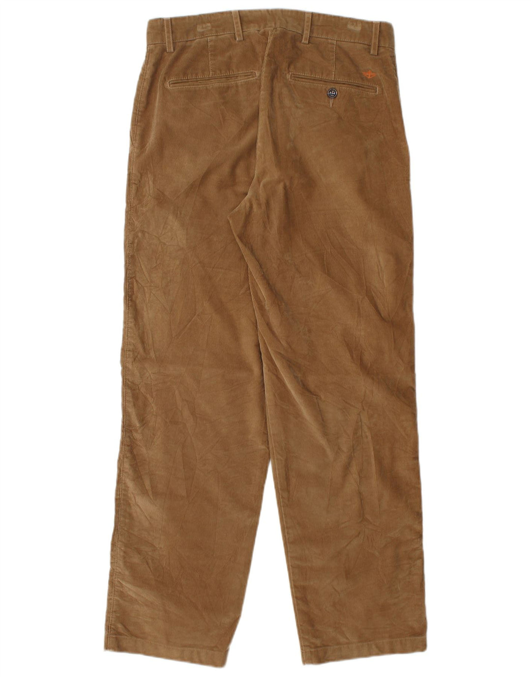 DOCKERS Pantaloni dritti da uomo in velluto a coste W30 L30 in cotone beige