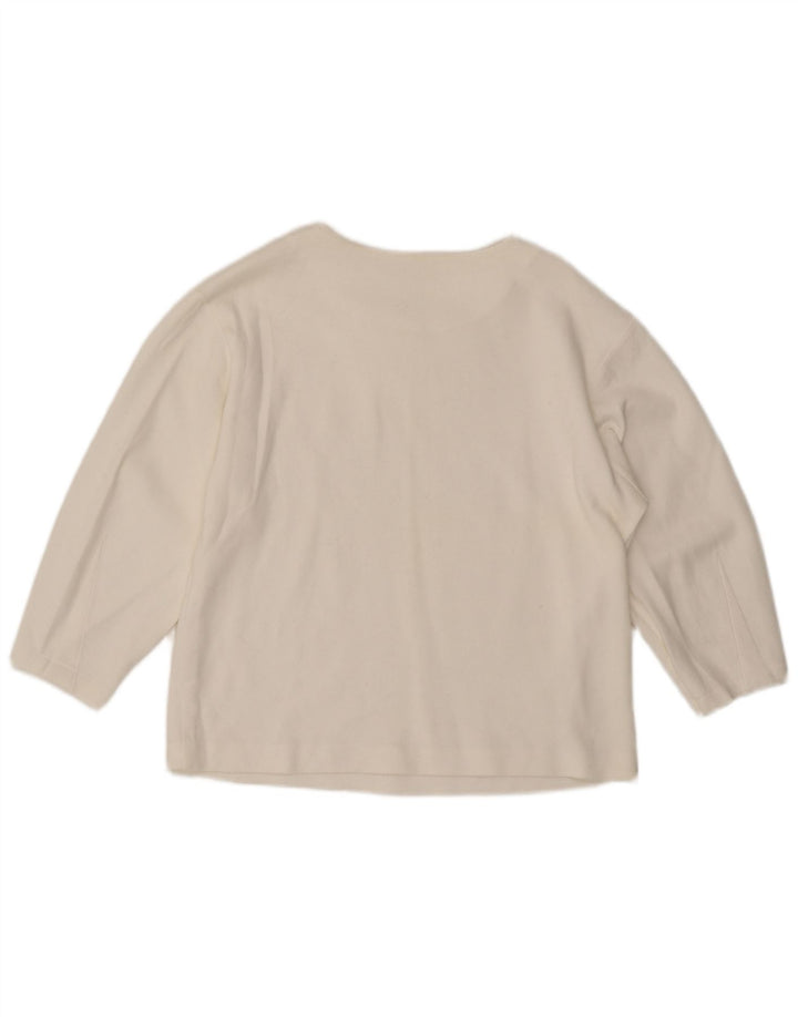 Maglia da donna Massimo Dutti manica 3/4 UK 14 medio bianco