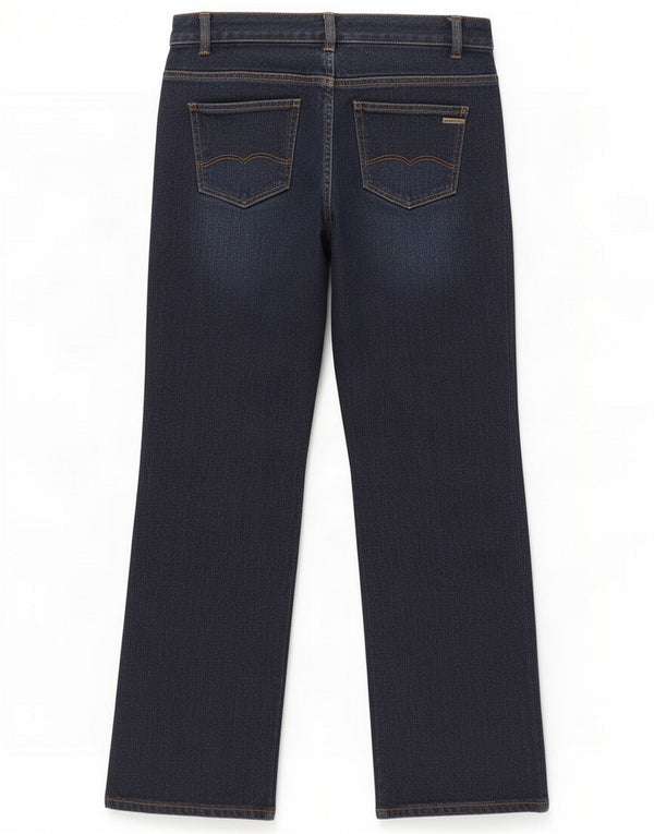 Michael Kors Jeans Bootcut da donna US 8 Medium W30 L30 Blu navy Cotone
