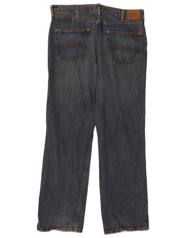 Lee Mens Relaxed Fit Straight Jeans W36 L32 Blue Cotton