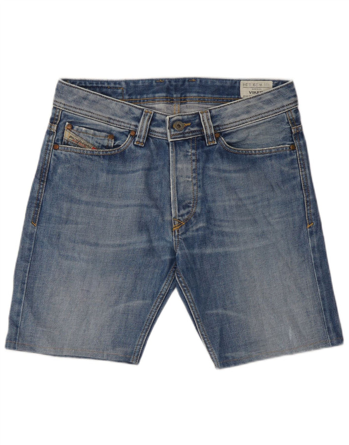 Pantaloncini di jeans Viking da uomo Diesel W29 cotone blu medio