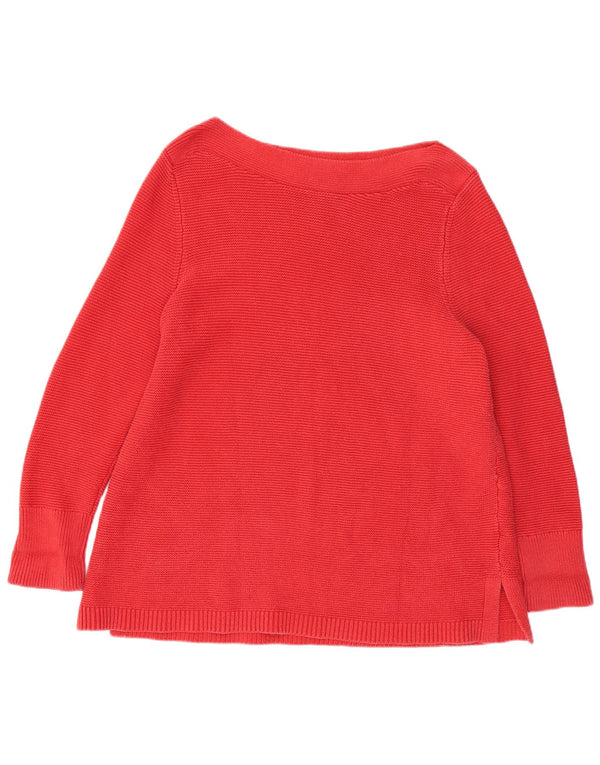 WHITE STUFF Maglione da donna con scollo a barca UK 22 3XL Cotone rosso