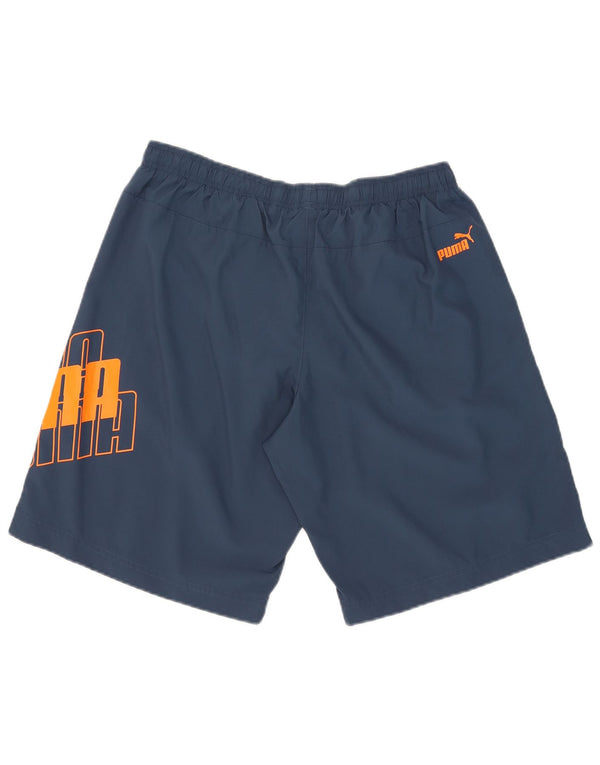 Pantaloncini sportivi grafici da uomo Puma Large blu navy