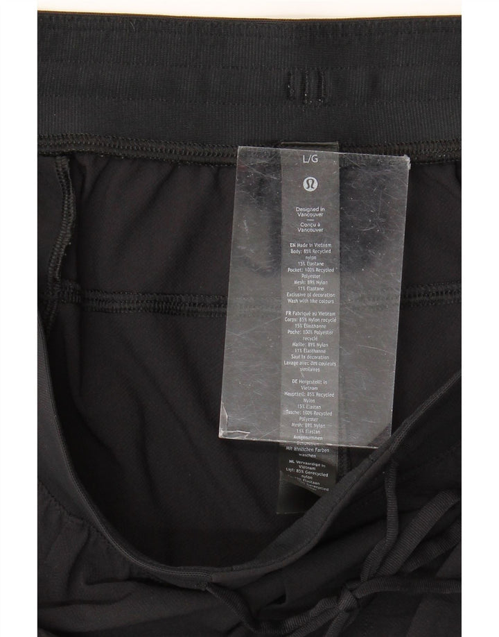Pantaloncini sportivi da donna Lululemon grandi in nylon nero