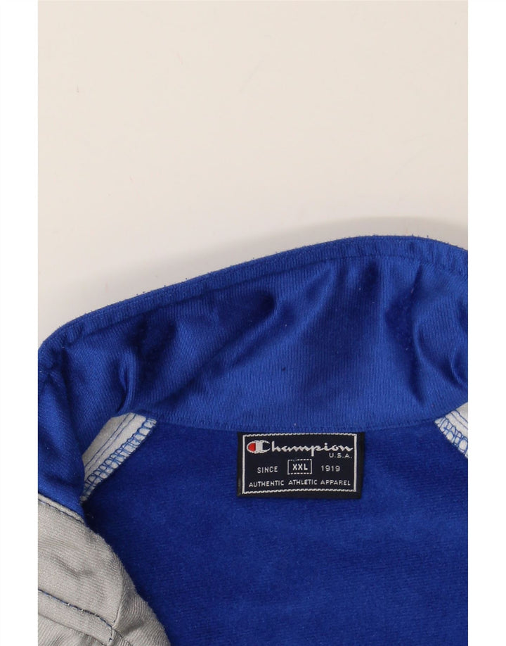 CHAMPION Boys Tracksuit Top Jacket 15-16 Years 2XL Blue Colourblock Vintage Champion and Second-Hand Champion from Messina Hembry 