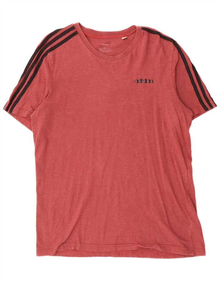 T-shirt da uomo Adidas Top Large rossa in cotone