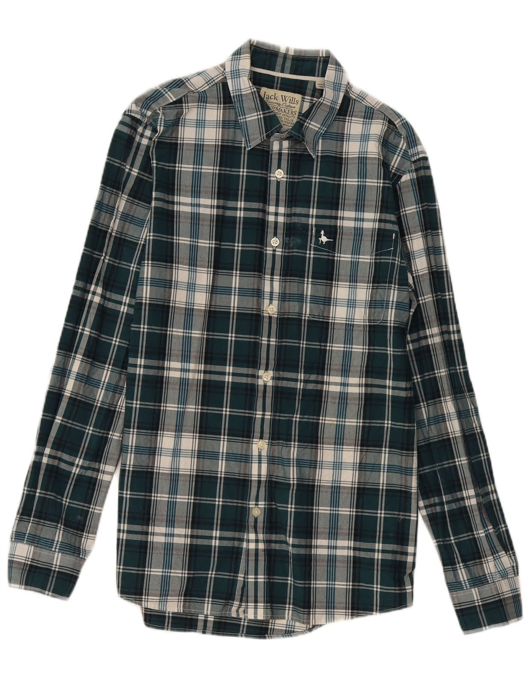 Camicia da uomo Jack Wills in cotone a quadri verde medio