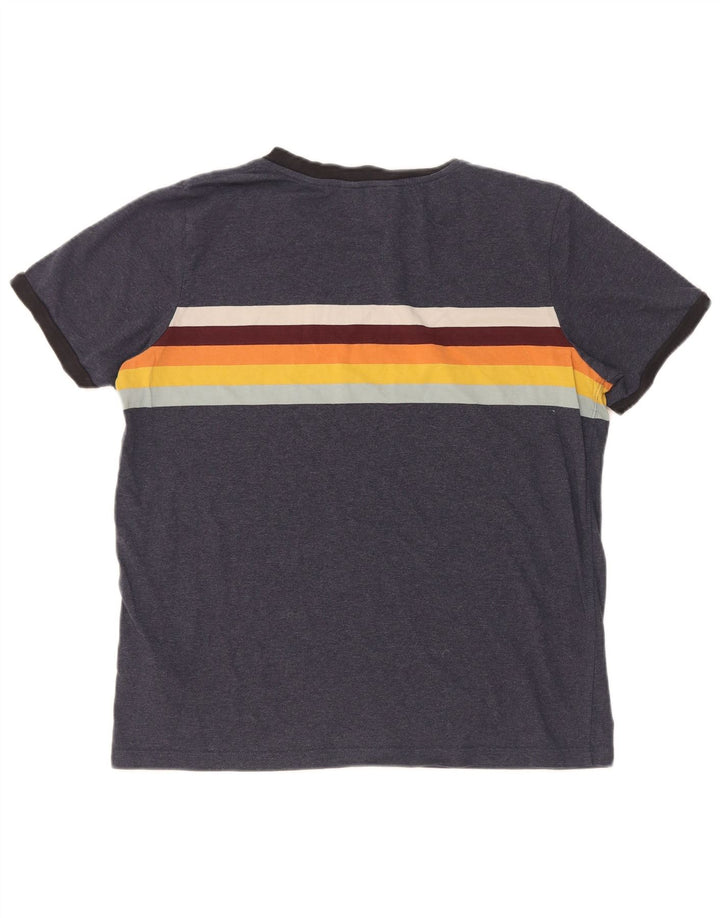 T-shirt da uomo Superdry Top color block blu navy medio