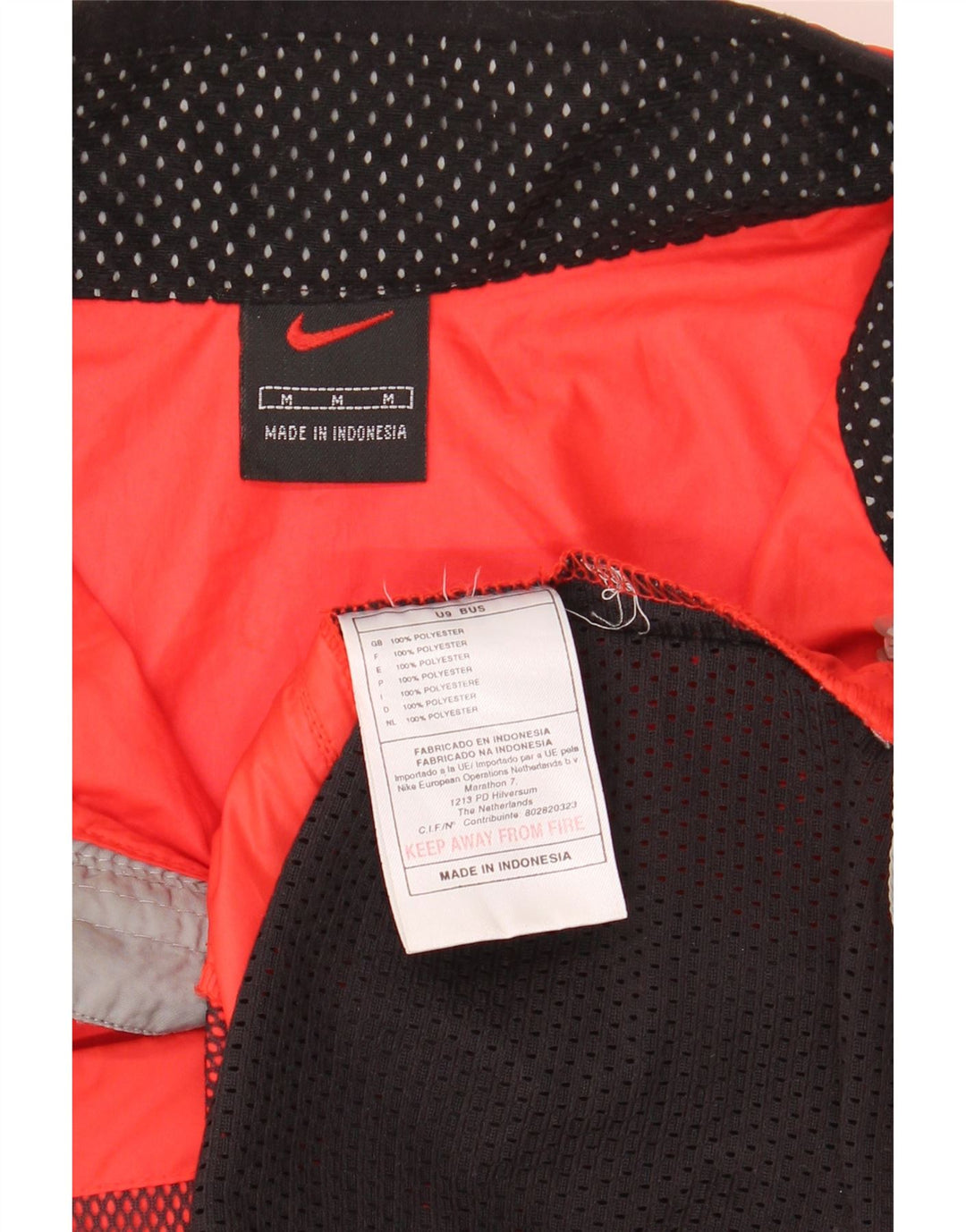 Top Giacca Tuta Senza Maniche da Uomo NIKE Colore Arancione Medio a Blocchi