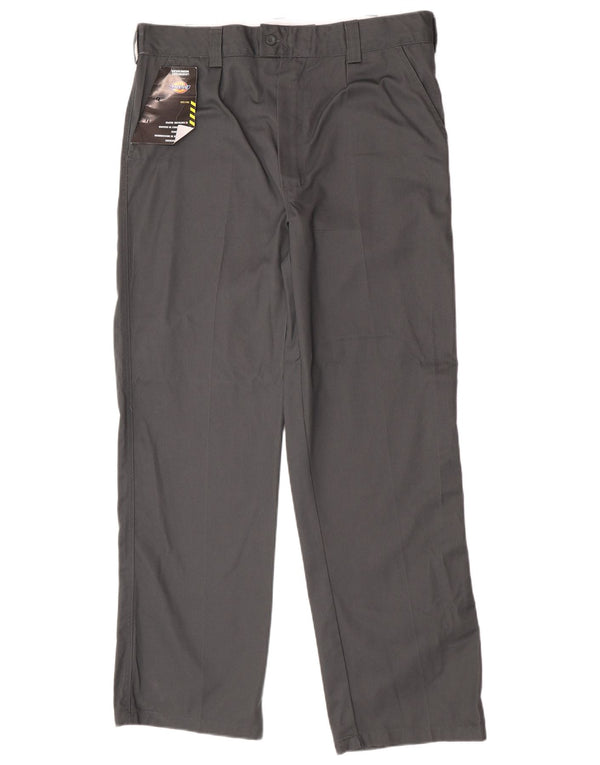 Pantaloni chino dritti da uomo Dickies W38 L32 poliestere grigio