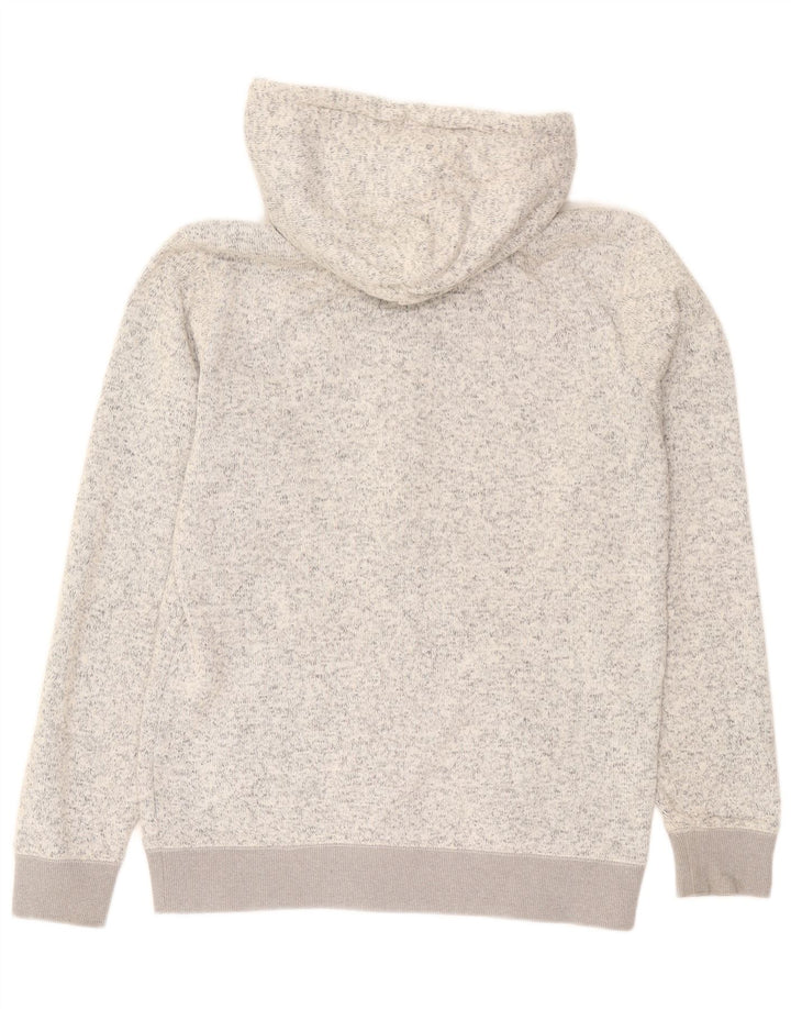 Maglione con cappuccio e zip da uomo Quiksilver, grande poliestere chiazzato grigio