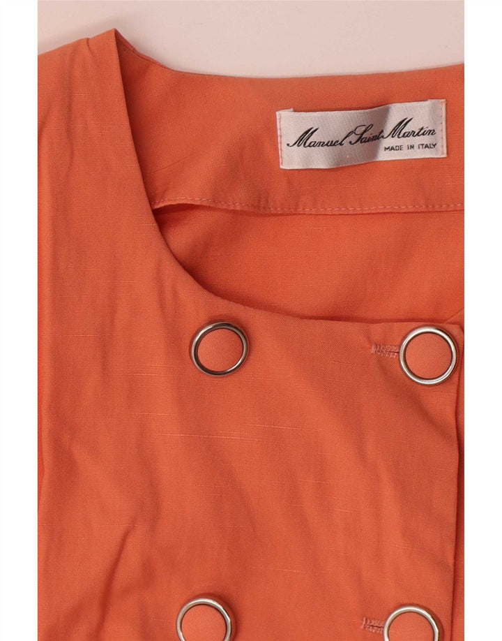 Abito tubino vintage da donna UK 10 piccolo arancione