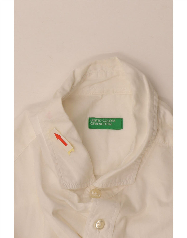 Camicia Benetton Uomo Cotone Medio Bianco