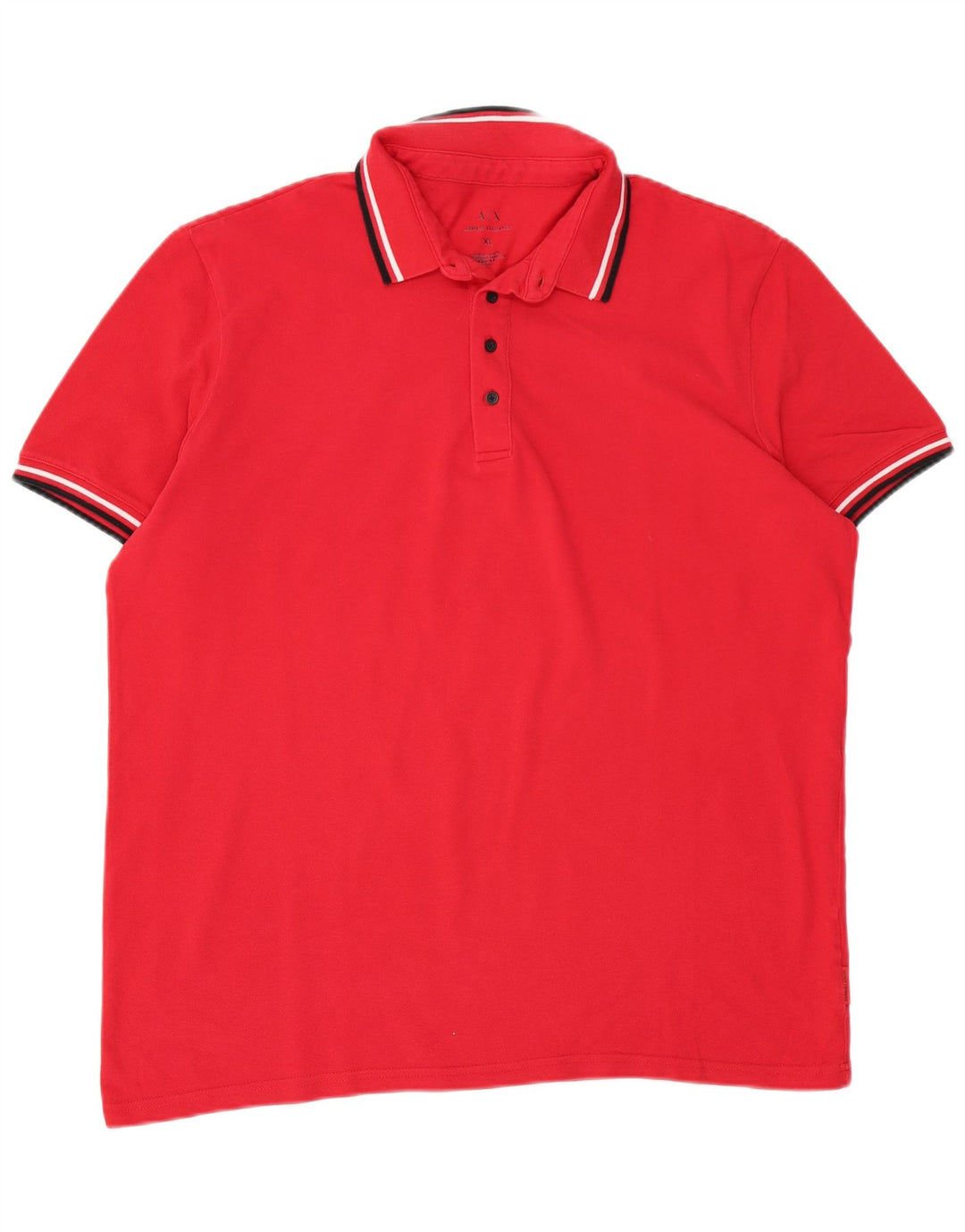 Polo da uomo Armani Exchange XL in cotone rosso