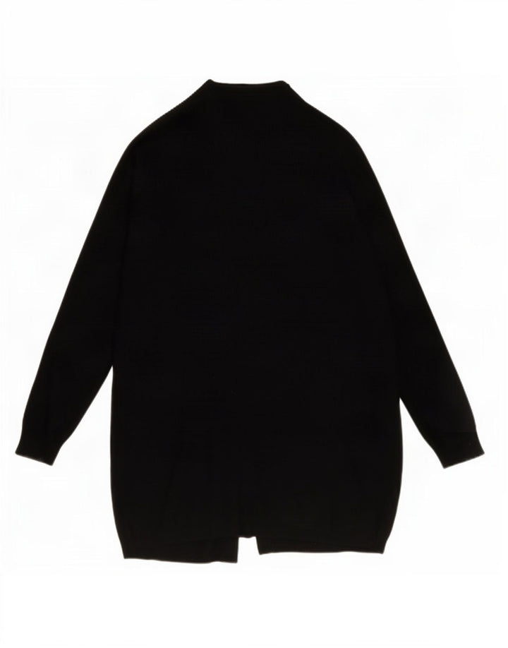 Maglione cardigan aperto da donna Marks & Spencer UK 14 viscosa nera media