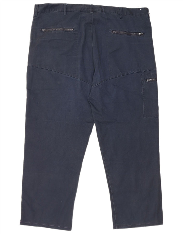 DICKIES Pantaloni cargo dritti da uomo W42 L28 poliestere blu navy