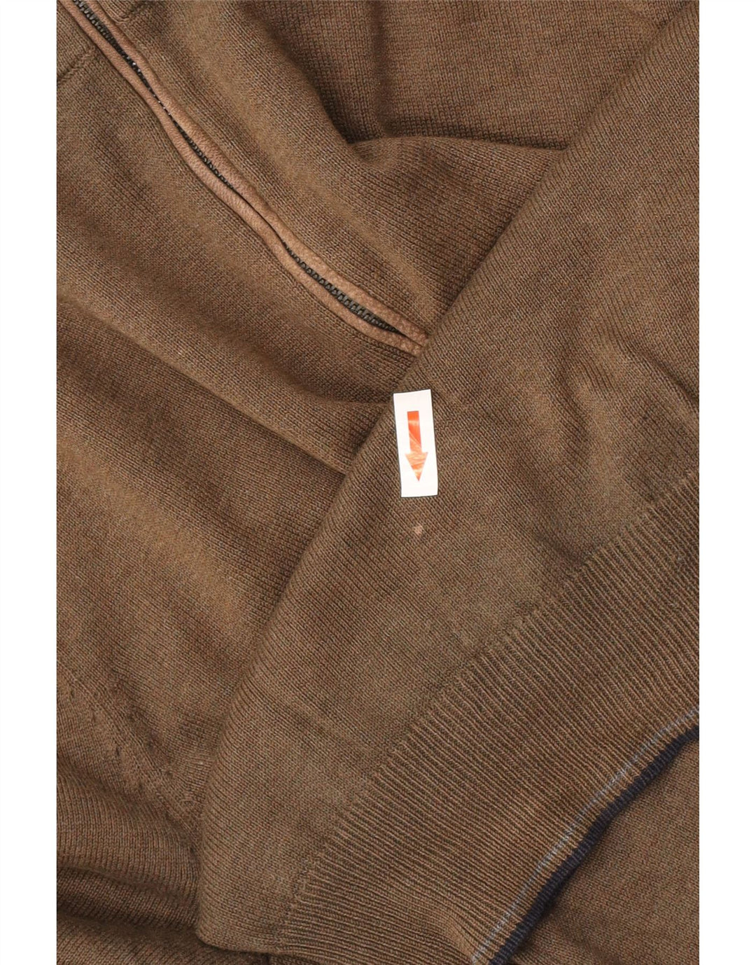 Massimo Dutti Maglione da uomo con zip e collo medio kaki