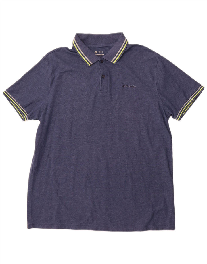 Polo da uomo LOTTO 2XL Blu navy