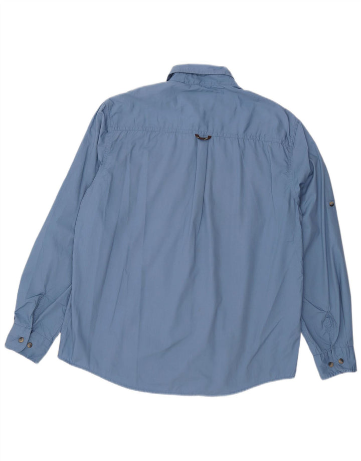 Camicia da uomo Wrangler grande in cotone blu