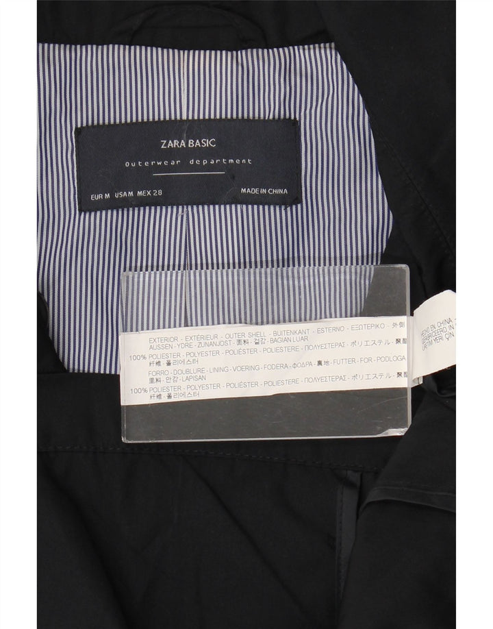 Cappotto da marinaio da donna Zara UK 14 poliestere medio blu navy