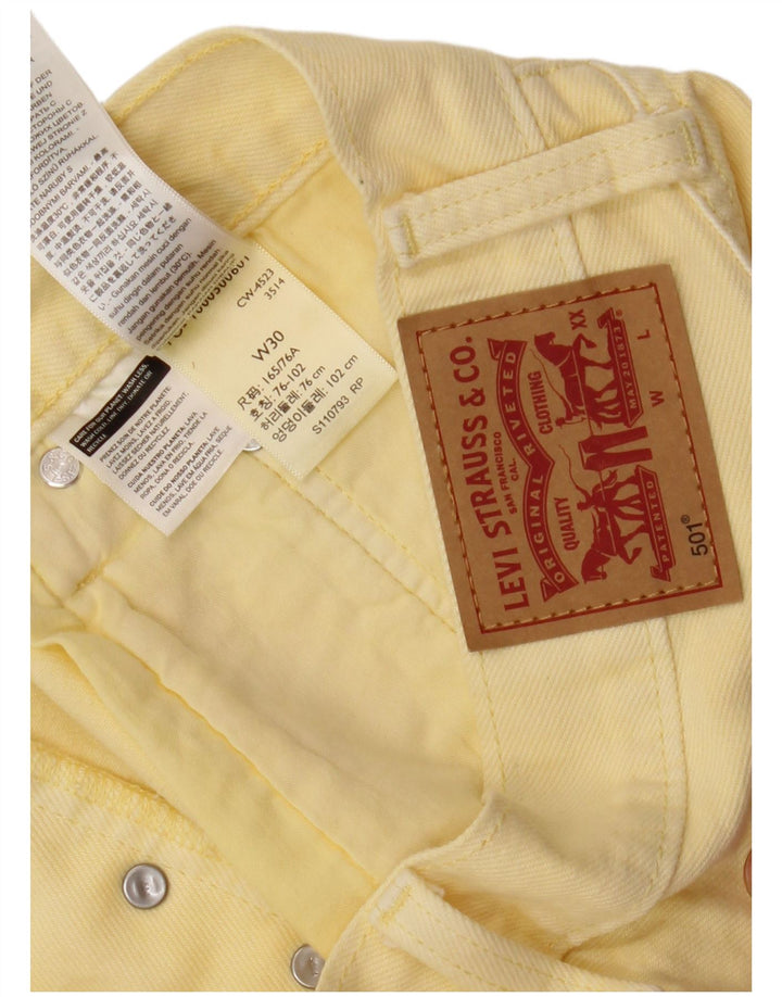 LEVI'S Pantaloncini di jeans 501 da donna W30 Cotone giallo medio