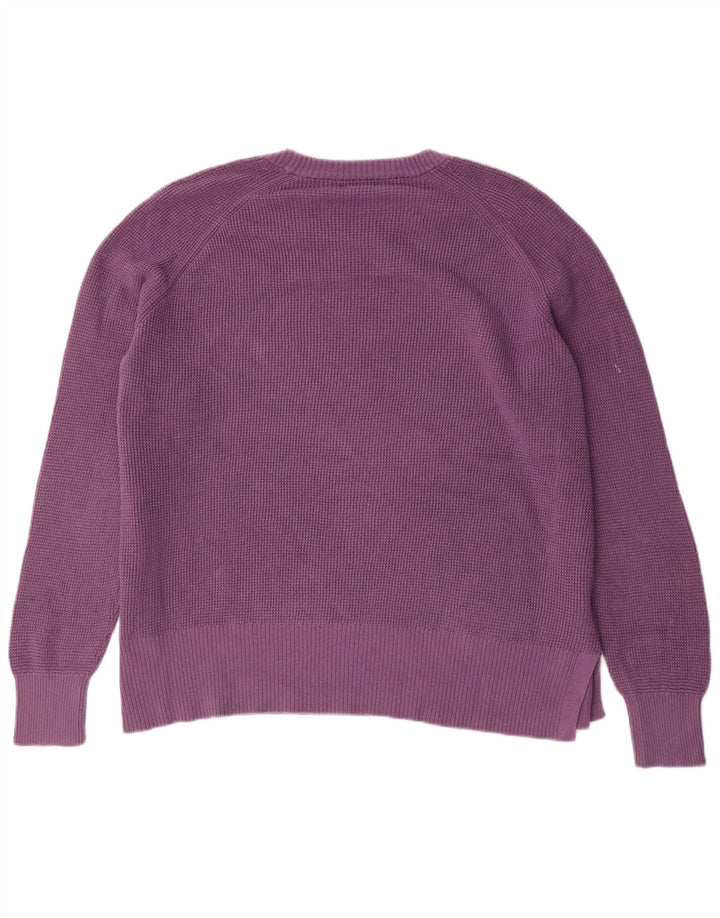 EDDIE BAUER Maglione girocollo oversize da donna UK 18 XL Viola