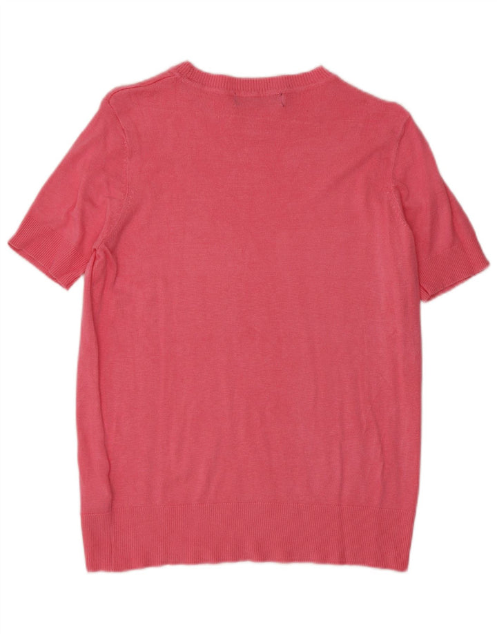 Maglione maglione con scollo a barca da donna Marks & Spencer UK 8 piccolo rosa