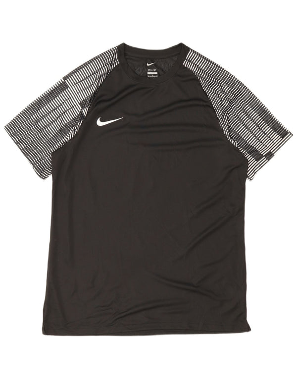 T-shirt Nike da uomo Dri Fit Slim Top XL poliestere gessato nero