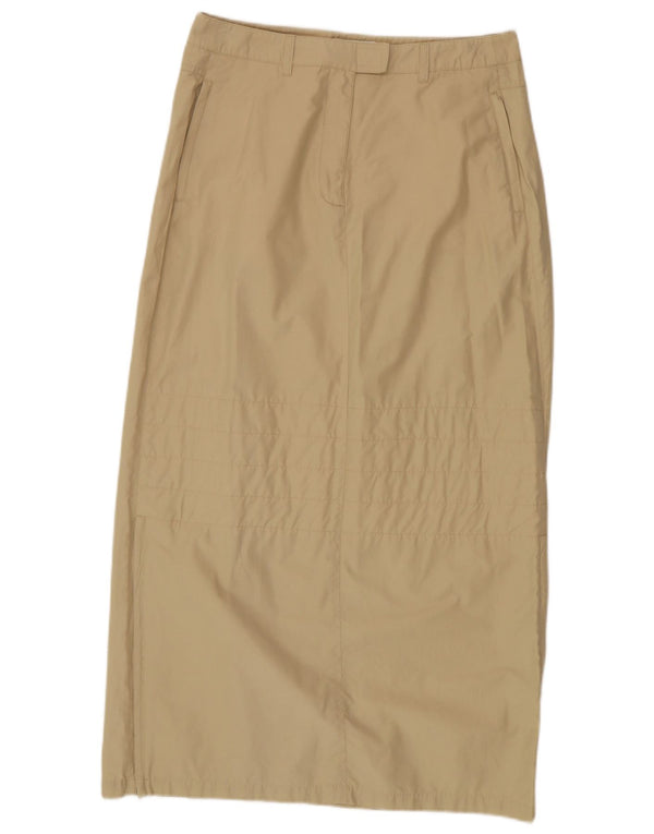 Gonna midi a vita alta da donna Esprit UK 16 Large W32 Beige Poliammide