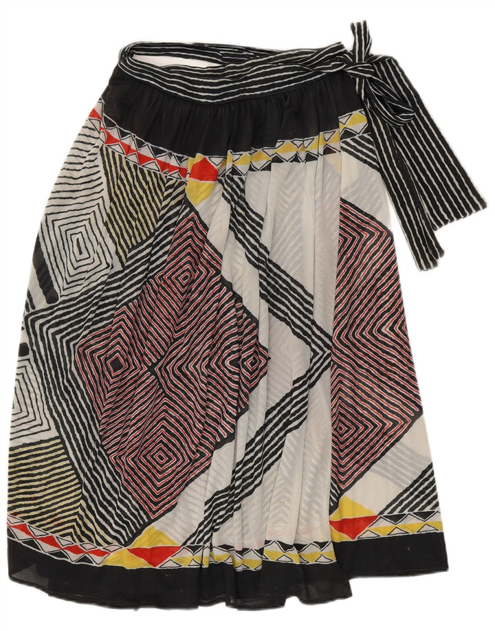Gonna a portafoglio vintage da donna W28 media multicolore geometrica
