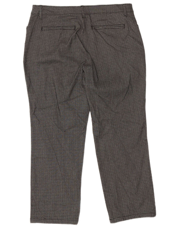 Pantaloni casual Lee da donna a vita media, vestibilità rilassata, US 14 XL W34 L26 a quadri grigi