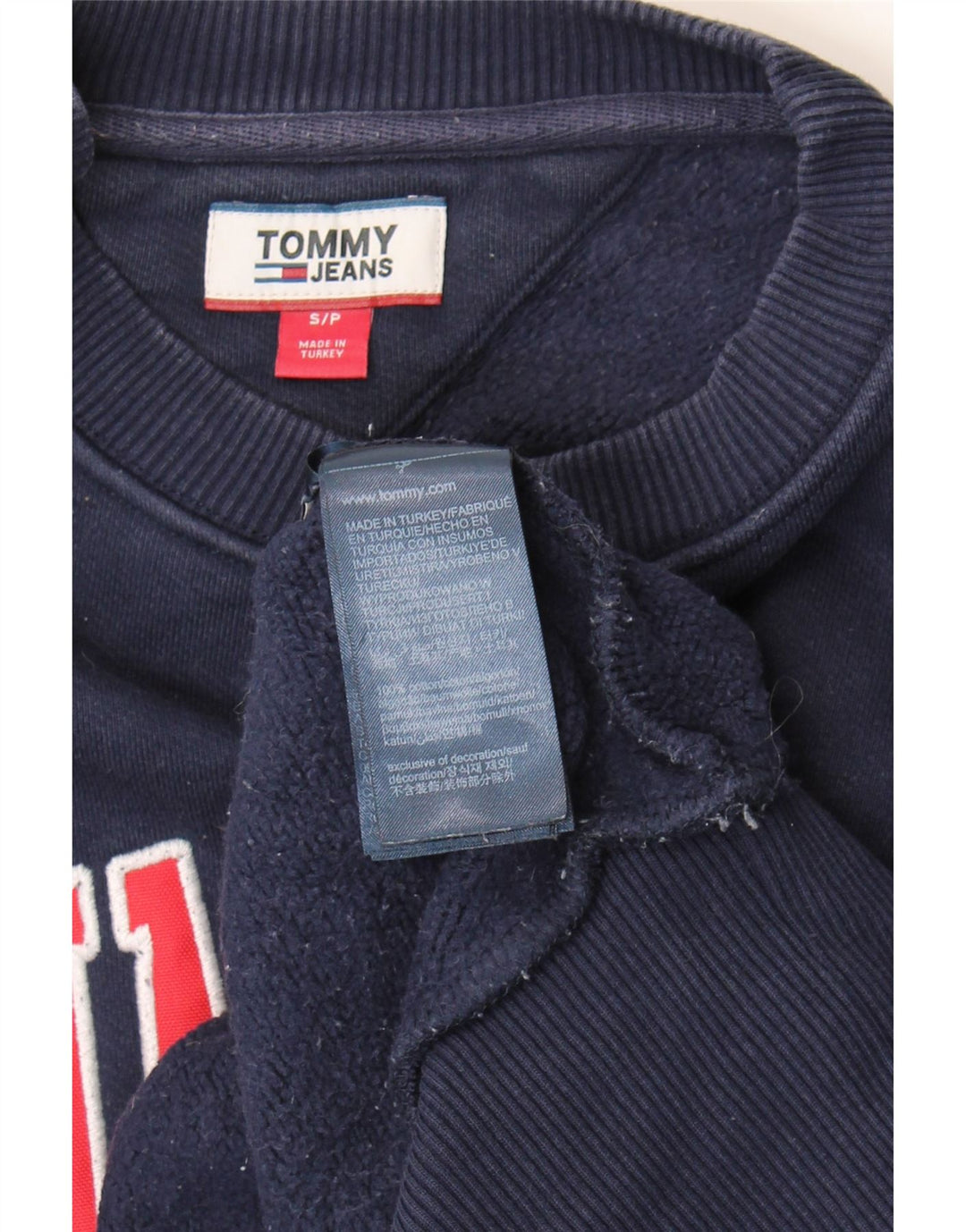 Felpa oversize da donna Tommy Hilfiger UK 10 Small Blu Navy