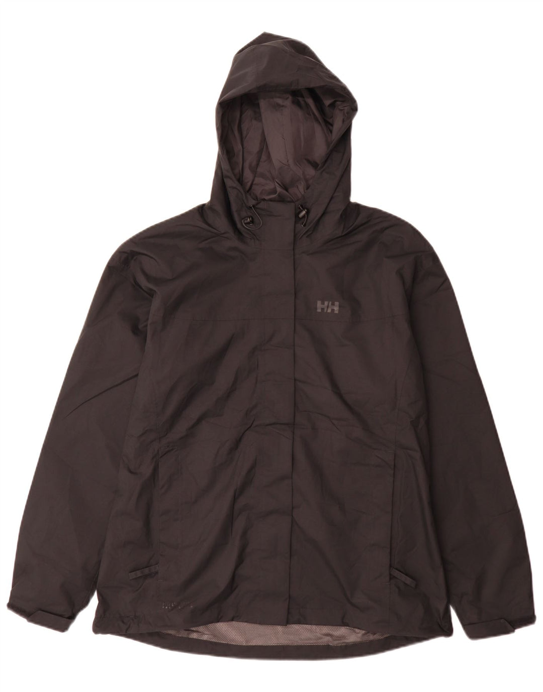Giacca antipioggia con cappuccio da donna Helly Hansen UK 18 XL poliestere nero