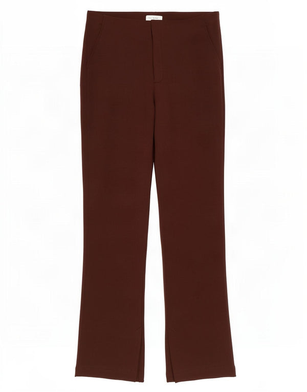 Pantaloni casual bootcut a vita alta da donna Zara grandi W30 L32 viscosa marrone