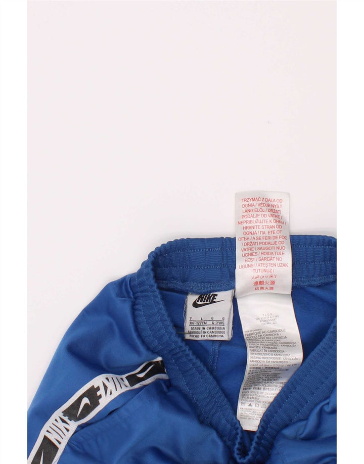 Pantaloncini sportivi Nike da ragazzo con grafica 6-7 anni, grande, blu, in poliestere color block