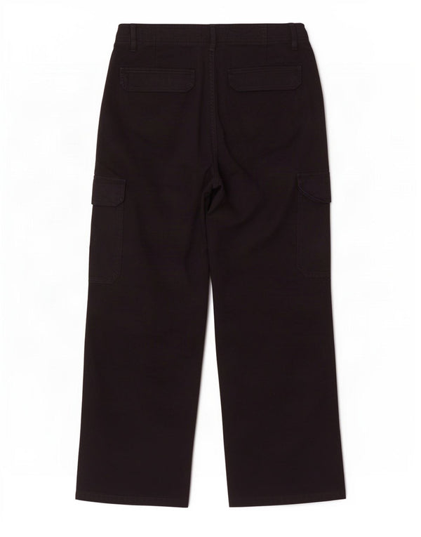 Pantaloni cargo larghi a vita alta da donna Zara EU 38 Small W28 L27 neri