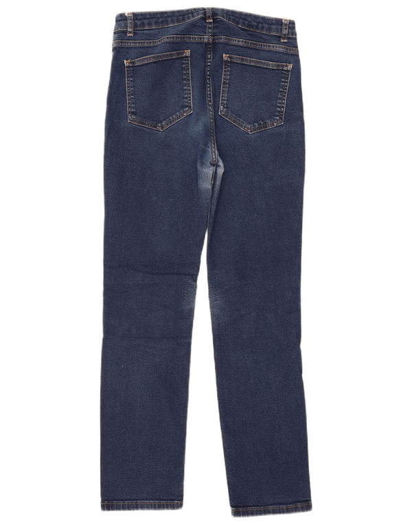 Boden Donna The Trafalgar Straight Jeans UK 12 Medio W28 L28 Cotone Blu