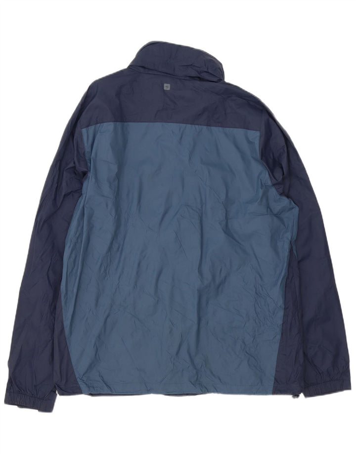 MOUNTAIN WAREHOUSE Giacca antipioggia da uomo UK 40 Large Blu Navy Colourblock