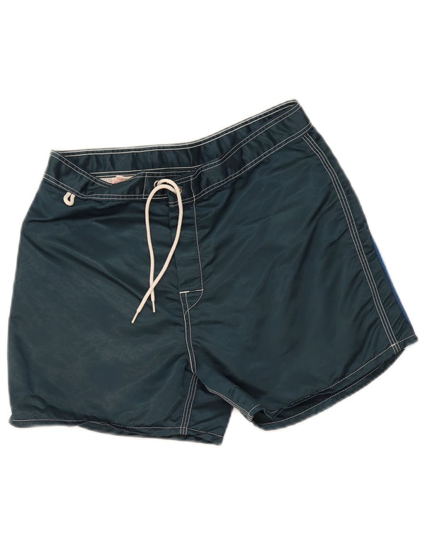 Pantaloncini da bagno da uomo Sundek piccoli in nylon a righe blu navy
