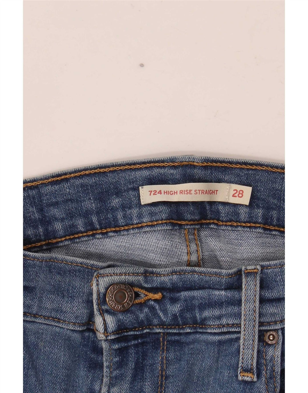 Jeans dritti a vita alta Levi's 724 da donna W28 L28 Blu